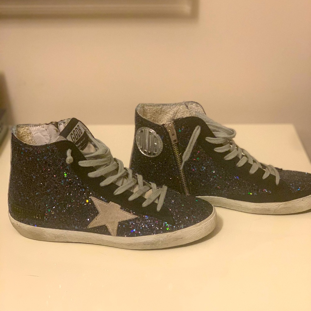Golden Goose sparkle high tops size 38